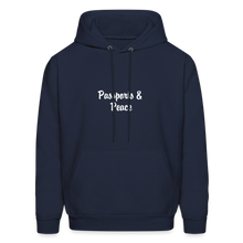Load image into Gallery viewer, Hip Hop &amp; Boujee&#39;s Passport Wideneck Sweatshirt - navy