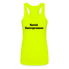 Load image into Gallery viewer, Serial Entrepreneur Racerback Tank Top - neon yellow