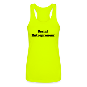 Serial Entrepreneur Racerback Tank Top - neon yellow