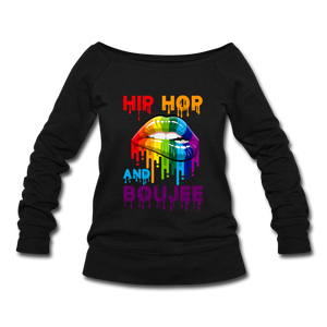 Hip Hop & Boujee's "Rainbowlicious" Women's Wideneck Sweatshirt - Hip Hop & Boujee