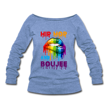 Load image into Gallery viewer, Hip Hop &amp; Boujee&#39;s &quot;Rainbowlicious&quot; Women&#39;s Wideneck Sweatshirt - Hip Hop &amp; Boujee