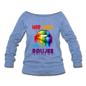 Hip Hop & Boujee's "Rainbowlicious" Women's Wideneck Sweatshirt - Hip Hop & Boujee