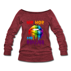 Hip Hop & Boujee's "Rainbowlicious" Women's Wideneck Sweatshirt - Hip Hop & Boujee