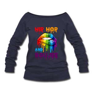 Hip Hop & Boujee's "Rainbowlicious" Women's Wideneck Sweatshirt - Hip Hop & Boujee