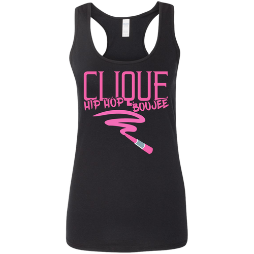 Hip Hop & Boujee's 'Lipstick Retro' Ladies' Softstyle Racerback Tank - Hip Hop & Boujee
