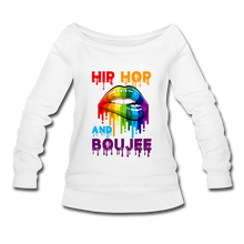 Load image into Gallery viewer, Hip Hop &amp; Boujee&#39;s &quot;Rainbowlicious&quot; Women&#39;s Wideneck Sweatshirt - Hip Hop &amp; Boujee