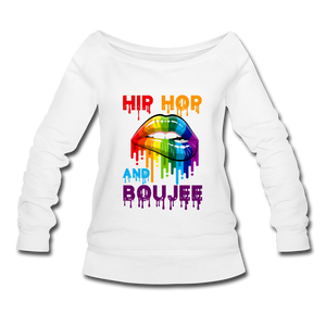Hip Hop & Boujee's "Rainbowlicious" Women's Wideneck Sweatshirt - Hip Hop & Boujee