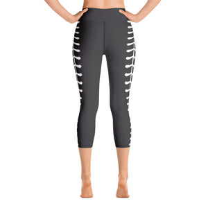 Hip Hop & Boujee's - White Stitch Yoga Capri Leggings - Hip Hop & Boujee