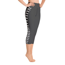 Load image into Gallery viewer, Hip Hop &amp; Boujee&#39;s - White Stitch Yoga Capri Leggings - Hip Hop &amp; Boujee