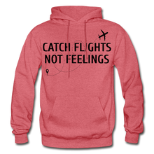 Load image into Gallery viewer, Hip Hop &amp; Boujee&#39;s &quot;Catch Flights&quot; Hoodie Collection - heather red