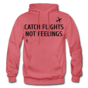 Hip Hop & Boujee's "Catch Flights" Hoodie Collection - heather red