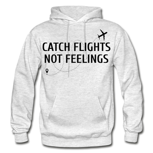 Hip Hop & Boujee's "Catch Flights" Hoodie Collection - light heather gray