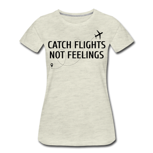 Hip Hop & Boujee's "Catch Flight" Tee Collection - heather oatmeal