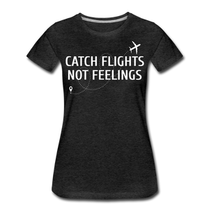 Hip Hop & Boujee's "Catch Flights" Tee Collection - charcoal gray