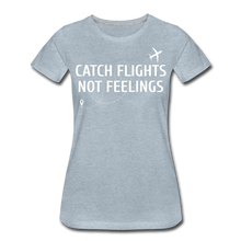 Load image into Gallery viewer, Hip Hop &amp; Boujee&#39;s &quot;Catch Flights&quot; Tee Collection - heather ice blue