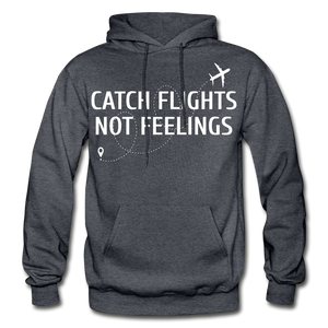 Hip Hop & Boujee's "Catch Flights" Hoodie Collection - charcoal gray