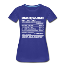 Load image into Gallery viewer, Hip Hop &amp; Boujee&#39;s &quot;Dear Karen&quot; Tee Collection - royal blue