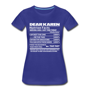 Hip Hop & Boujee's "Dear Karen" Tee Collection - royal blue