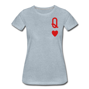 Hip Hop & Boujee's "Queen" Tees Collection - heather ice blue