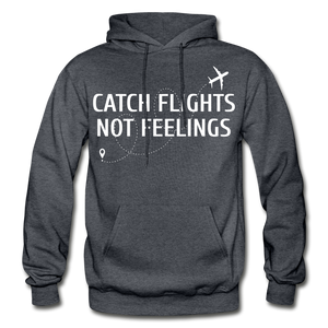 Hip Hop & Boujee's "Catch Flights" Hoodie Collection - charcoal gray