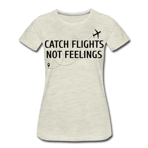 Hip Hop & Boujee's "Catch Flights" Tees Collection - heather oatmeal