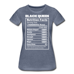 Hip Hop & Boujee's "Black Queen" Tees Collection - heather blue