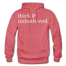 Load image into Gallery viewer, Hip Hop &amp; Boujee&#39;s &quot;Thick &amp; Unbothered&quot; Hoodie Collection - heather red
