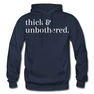 Hip Hop & Boujee's "Thick & Unbothered" Hoodie Collection - navy