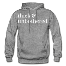 Load image into Gallery viewer, Hip Hop &amp; Boujee&#39;s &quot;Thick &amp; Unbothered&quot; Hoodie Collection - graphite heather