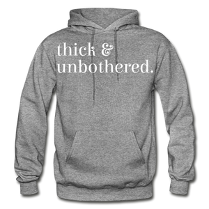 Hip Hop & Boujee's "Thick & Unbothered" Hoodie Collection - graphite heather