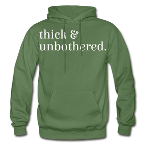 Hip Hop & Boujee's "Thick & Unbothered" Hoodie Collection - military green
