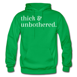 Hip Hop & Boujee's "Thick & Unbothered" Hoodie Collection - kelly green