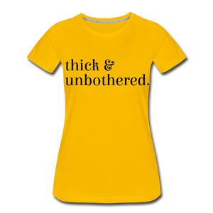 Hip Hop & Boujee's "Thick & Unbothered" Tees Collection - sun yellow