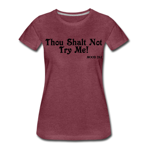Hip Hop & Boujee's "Shalt Not" Tees Collection - heather burgundy