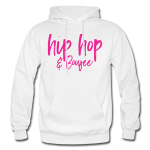 Hip Hop & Boujee's "Pink Cursive" Hoodie Collection - white