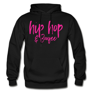 Hip Hop & Boujee's "Pink Cursive" Hoodie Collection - black