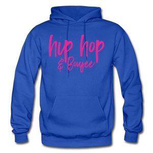 Hip Hop & Boujee's "Pink Cursive" Hoodie Collection - royal blue