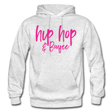 Load image into Gallery viewer, Hip Hop &amp; Boujee&#39;s &quot;Pink Cursive&quot; Hoodie Collection - light heather gray
