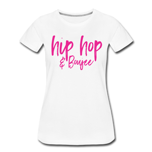 Hip Hop & Boujee's "Pink Cursive" Tees Collection - white