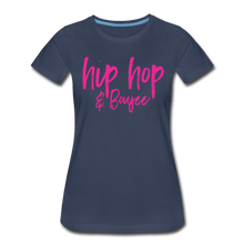 Load image into Gallery viewer, Hip Hop &amp; Boujee&#39;s &quot;Pink Cursive&quot; Tees Collection - navy