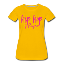 Load image into Gallery viewer, Hip Hop &amp; Boujee&#39;s &quot;Pink Cursive&quot; Tees Collection - sun yellow