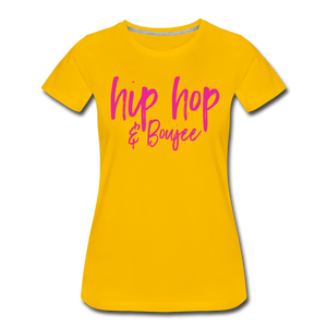 Hip Hop & Boujee's "Pink Cursive" Tees Collection - sun yellow