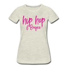 Load image into Gallery viewer, Hip Hop &amp; Boujee&#39;s &quot;Pink Cursive&quot; Tees Collection - heather oatmeal