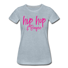 Load image into Gallery viewer, Hip Hop &amp; Boujee&#39;s &quot;Pink Cursive&quot; Tees Collection - heather ice blue
