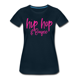 Hip Hop & Boujee's "Pink Cursive" Tees Collection - deep navy