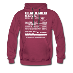 Hip Hop & Boujee's Dear Karen Hoodie Collection - burgundy
