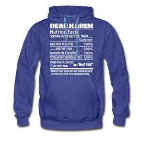 Hip Hop & Boujee's Dear Karen Hoodie Collection - royalblue