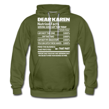 Load image into Gallery viewer, Hip Hop &amp; Boujee&#39;s Dear Karen Hoodie Collection - olive green