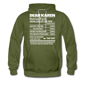 Hip Hop & Boujee's Dear Karen Hoodie Collection - olive green