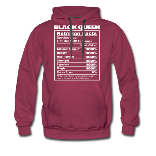 Hip Hop & Boujee's Black Queen Hoodie Collection - burgundy